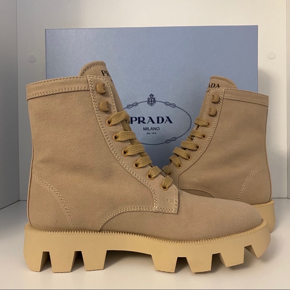 SOLD—- Prada Denim Combat Boot - Picture 4 of 4